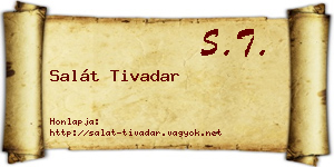 Salát Tivadar névjegykártya
